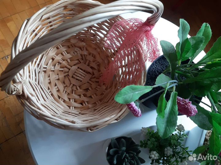 Искусственные цветы икея,корзинка в подарок