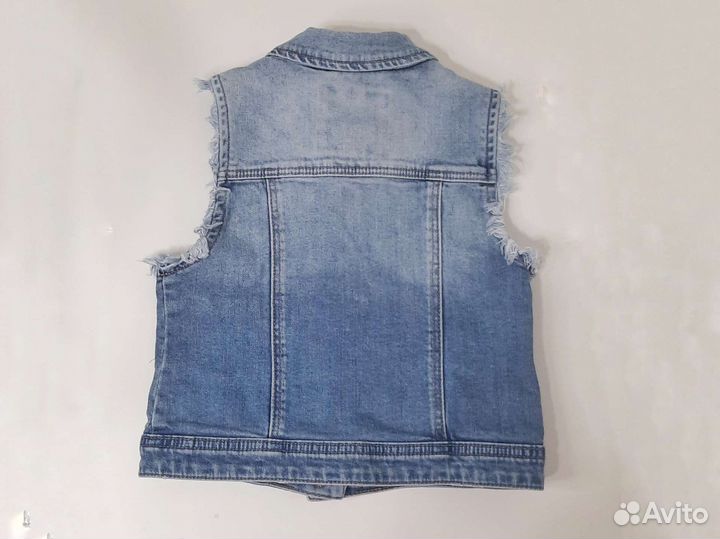 Джинсовая жилетка для девочки 110-116