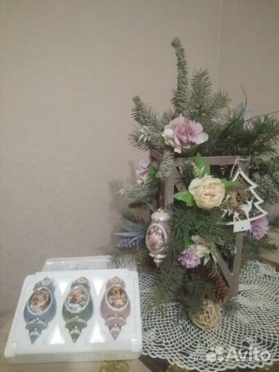 Ёлочные украшения игрушки (набор из 3-х шт.)