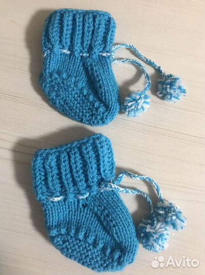 Шапочка Эльф и пинетки для малыша