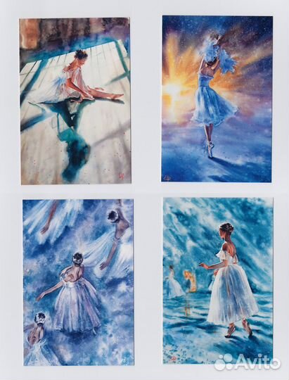 Открытки Русский балет набор балерина соцреализм