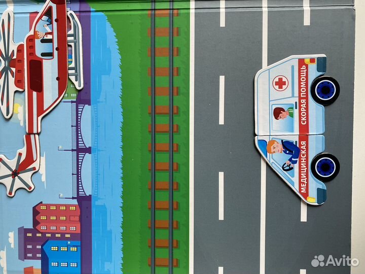 Магнитная настольная игра. Спецмашинки