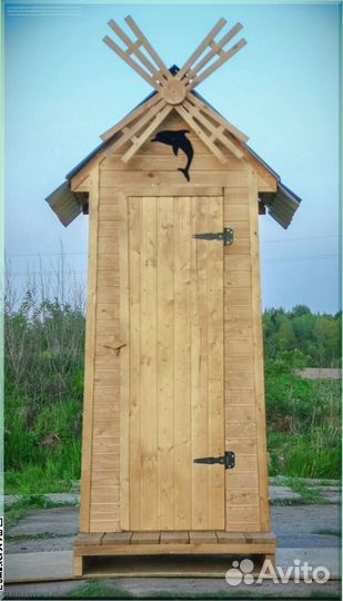 Дачный туалет с кошкой TJN