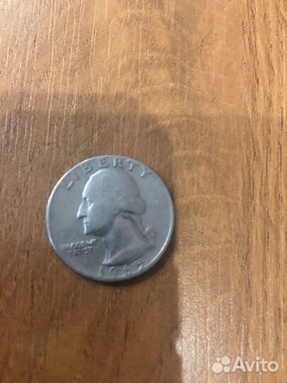 Монету Liberty Quarter Dollar 1965