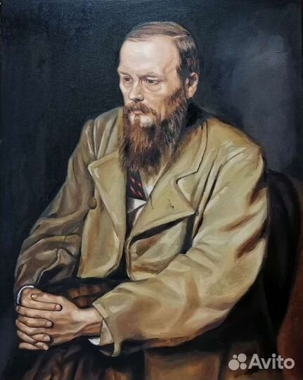 Картина русские писатели, поэты, портрет маслом