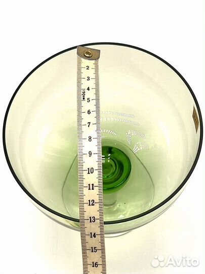 Креманка,зеленое стекло,Жигалкина Л.С.ссср