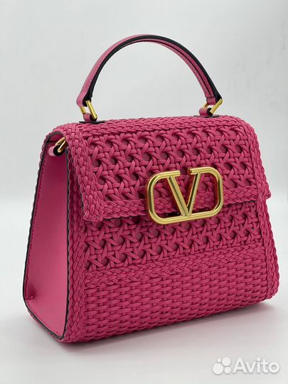 Сумка женская кожаная Valentino VSling плетеная