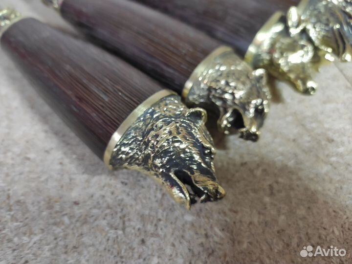 Набор шампуров разные звери (крупные)