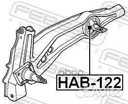 HAB-122 Сайлентблок рычага honda civic 87-98 за