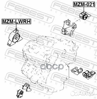 Подушка двс правая Mazda MPV LW 99-04 mzmlwrh