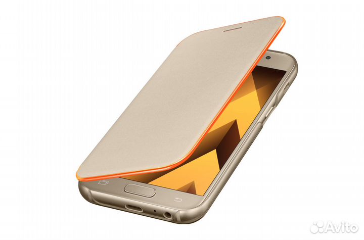 Оригинальный Чехол Neon Flip Samsung A3 (17) Gold