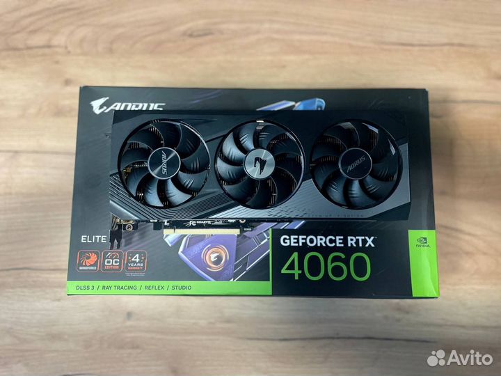 Новая видеокарта GeForce RTX 4060 8Gb aorus elite