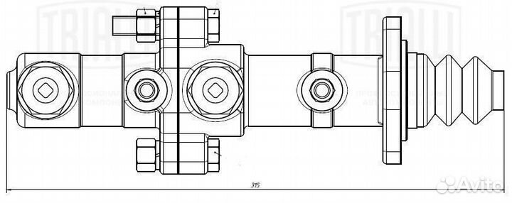 Цилиндр тормозн газ-53 66 3307 главный без бачка C
