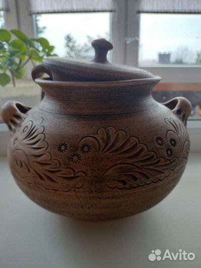 Кастрюля-жаровня керамика