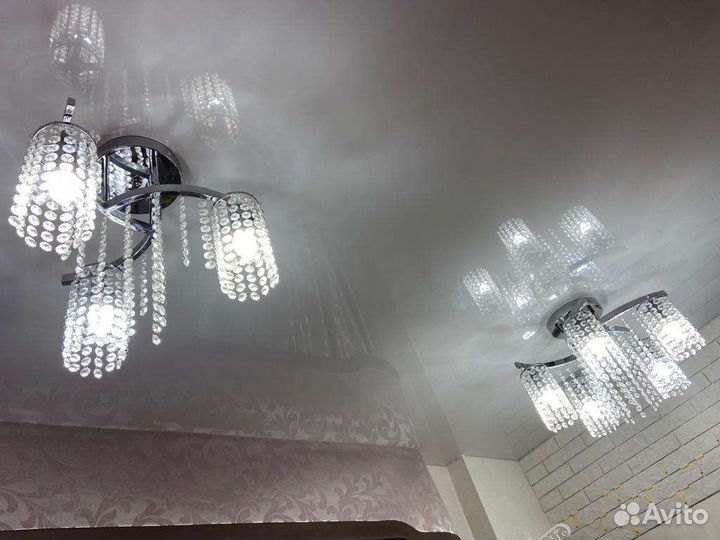 Люстра с хрусталиками