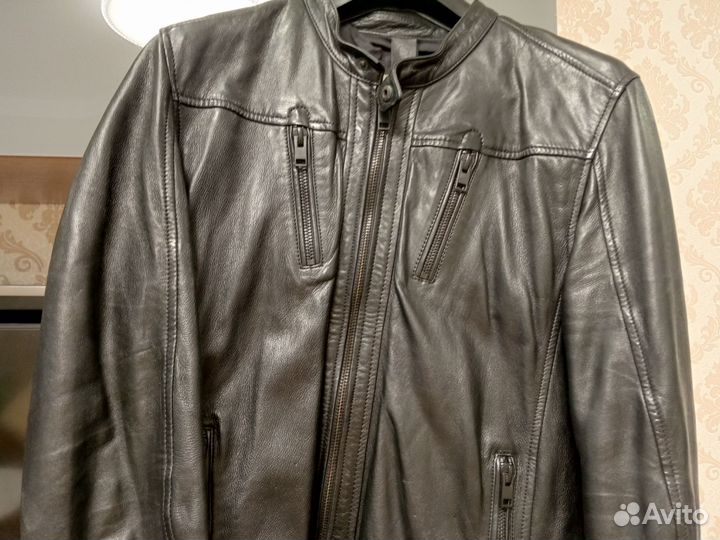 Кожаная куртка мужская весна осень