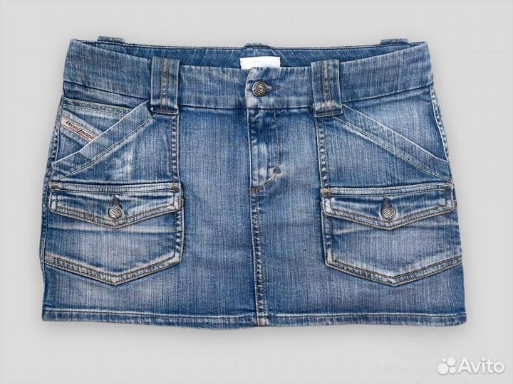 Diesel джинсовая юбка винтаж y2k оригинал S/M