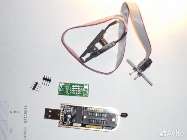 Программатор CH341A + прищепка