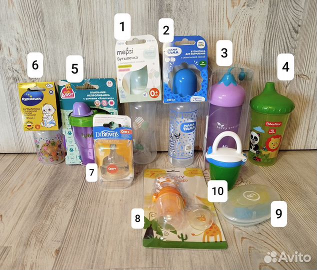 Посуда,бутылочки, прорезыватели новые младенцам