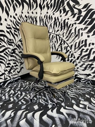 Президентское кресло + держатель ног (хаки)