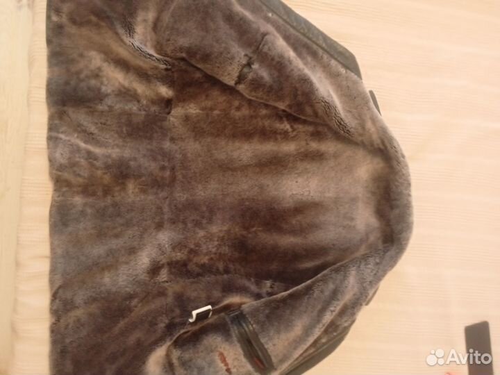 Дубленка натуральная мужская (куртка кожаная)