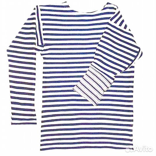 12297 Тельняшка двойной вязки, хлопок, голубая