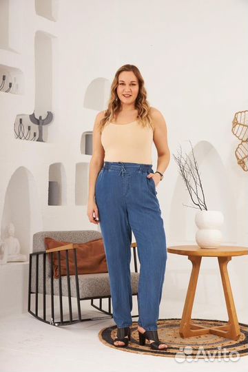 Джинсы женские летние,в размере plus