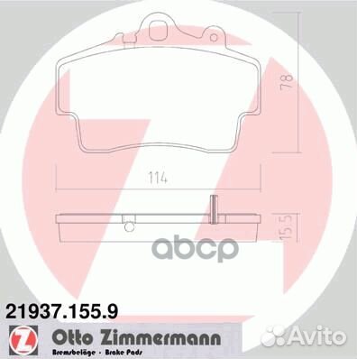 Колодки porsche 21937.155.9 Zimmermann