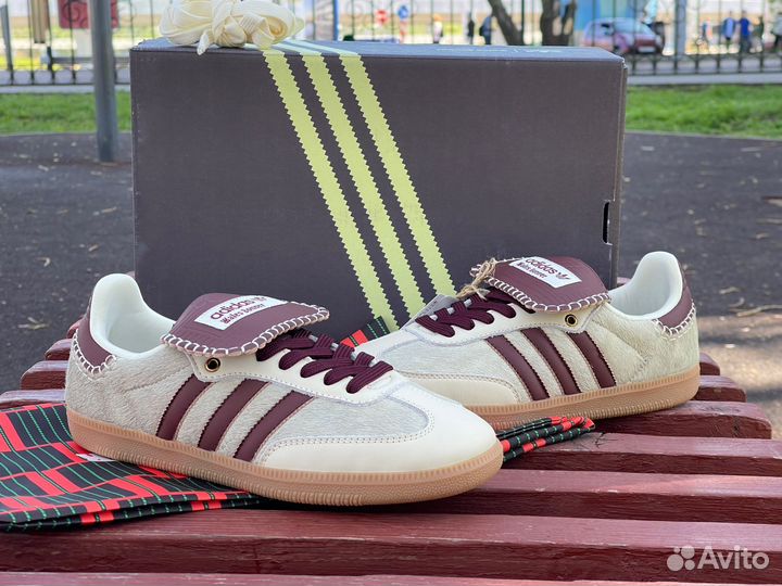 Кроссовки женские adidas samba Pony Cream White