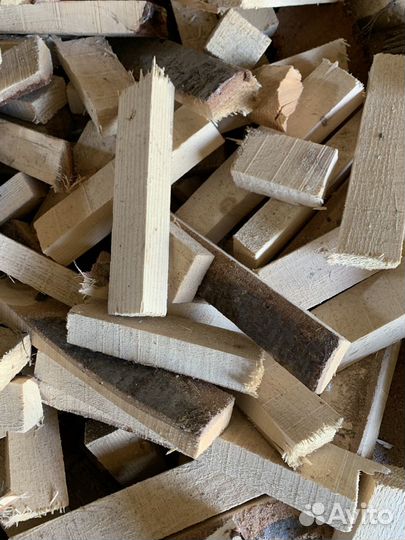 Дрова мелкие кубики в мешках