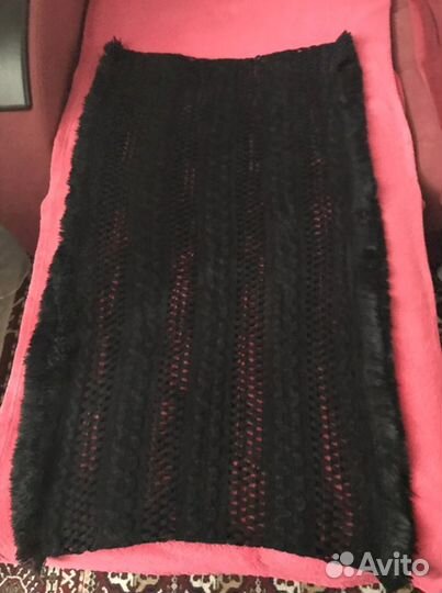 Шарф-снуд Stradivarius черный ажурный