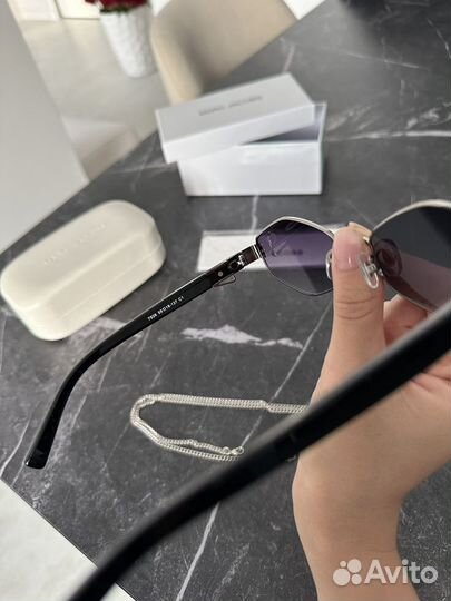 Marc jacobs очки в серебряной оправе