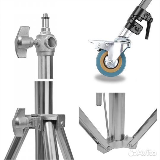 Стойка тренога студийная из нержавеющей стали 2.9м