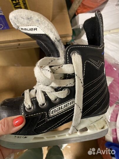 Коньки bauer 29,5 б/у детские