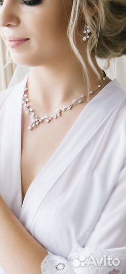 Свадебный набор (колье+серьги)