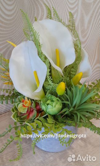 Искусственные цветы из силикона