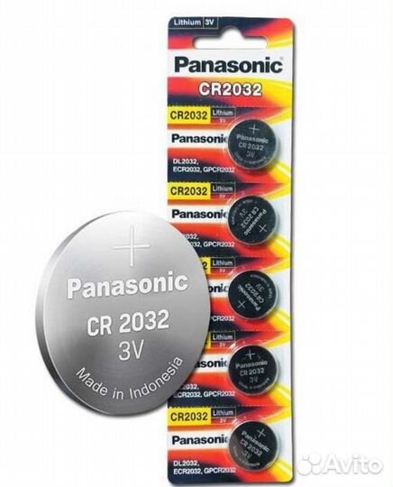 Батарейка CR 2032 Панасоник Panasonic 10 штук