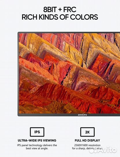 Портативный монитор Arzopa 16 2K IPS 60Hz