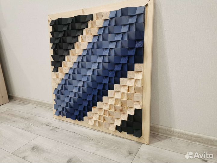 Настенное 3D панно из дерева