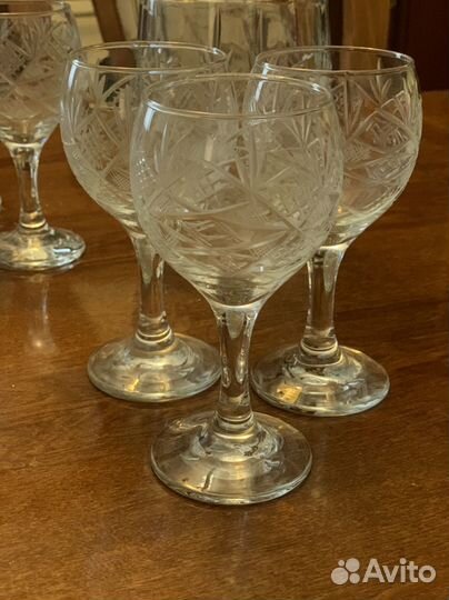 Набор хрустальных фужеров с графином