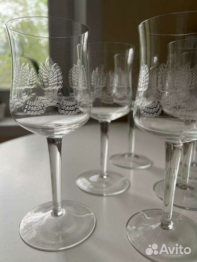 Винтажные бокалы из богемского чешского хрусталя