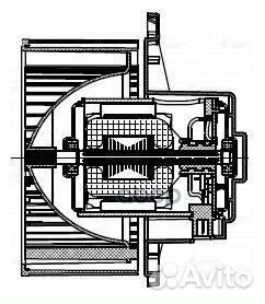 Э/вентилятор отоп. для а/м Hyundai H-1 Starex