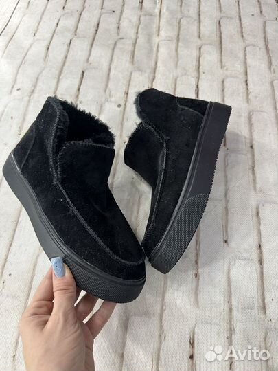 Угги черные ботинки