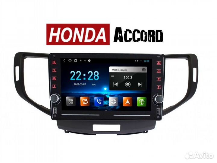 Магнитола Honda Accord 8 LTE CarPlay 3/32гб