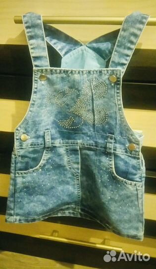 Джинсовый сарафан для девочки