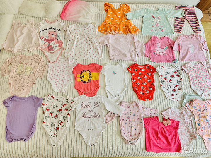 Фирменные вещи на девочку 0/6 мес