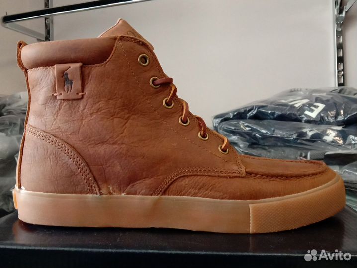 Мужские кожаные ботинки Ralph Lauren Tedd Moc Toe