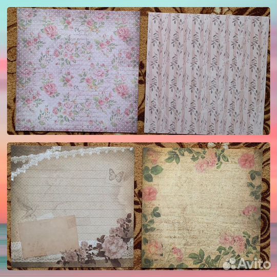 Бумага для скрапбукинга двусторонняя