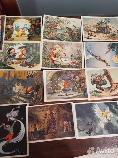 Открытки 1955-1957гг куклы, танцы, сказки