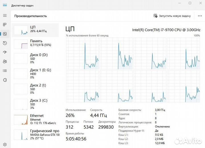 Процессор intel core i7 9700 LGA1151 v2